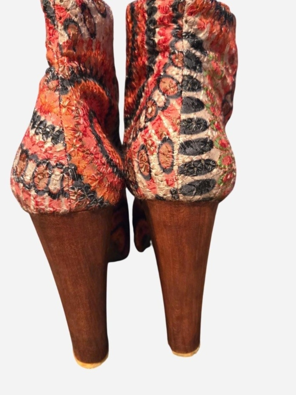 Jeffrey Campbell Lita- Red Tie Dye Lace-Up Platform Bootie - Picture 3 of 6